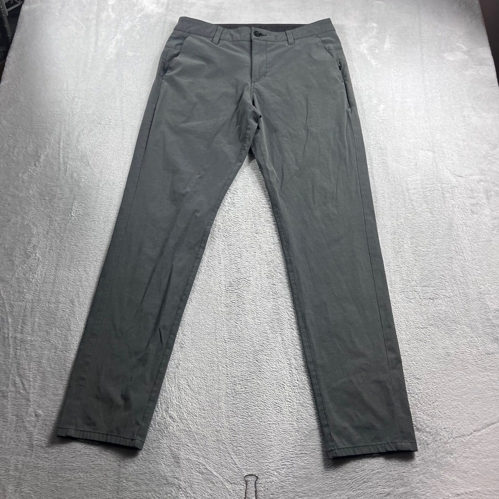 Vuori Aim Pant Mens 30 Charcoal Grey Slim Straight Performance Trousers V431